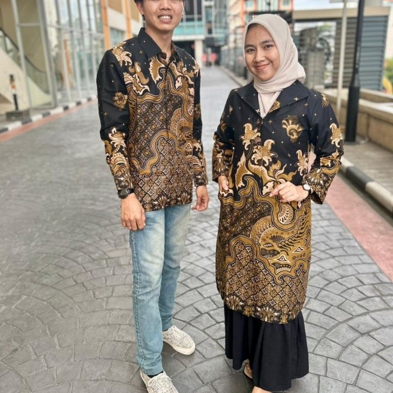 URSULA BATIK - Batik Couple Kekinian Bahan Katun Premium Berkualitas - Batik Tunik Wanita & Kemeja P