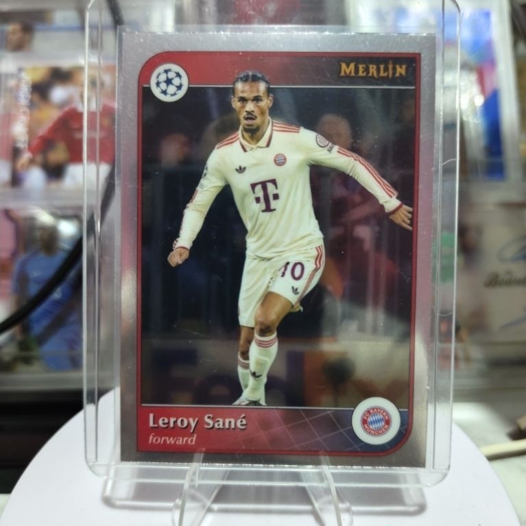 Photocard kartu bola original Topps Bayern Munchen Leroy Sane