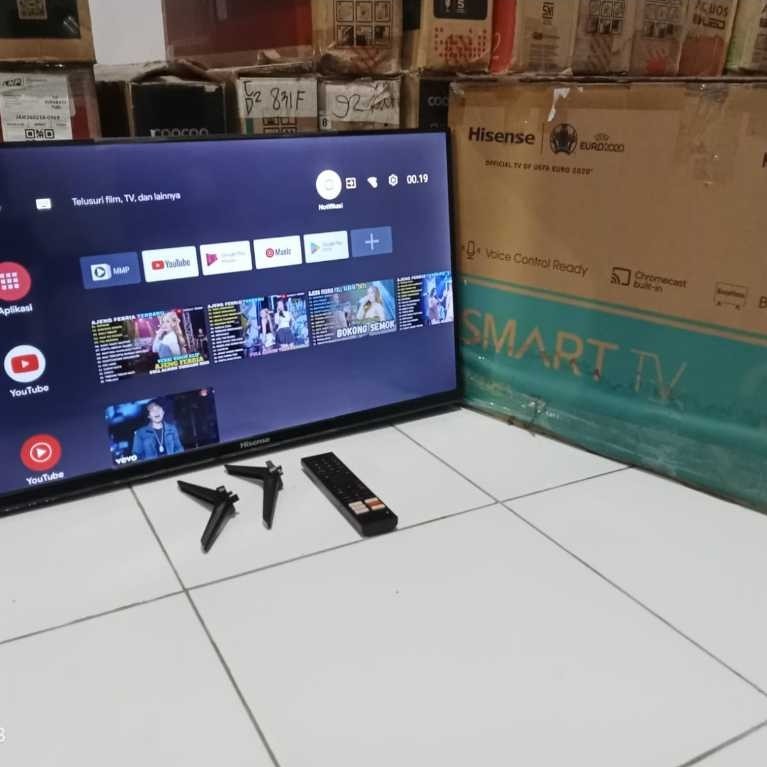 TV LED HISENSE ANDROID 32 INC HD NETFLIX YOUTUBE KONDISI BEKAS LAYAR MINUS (7860)