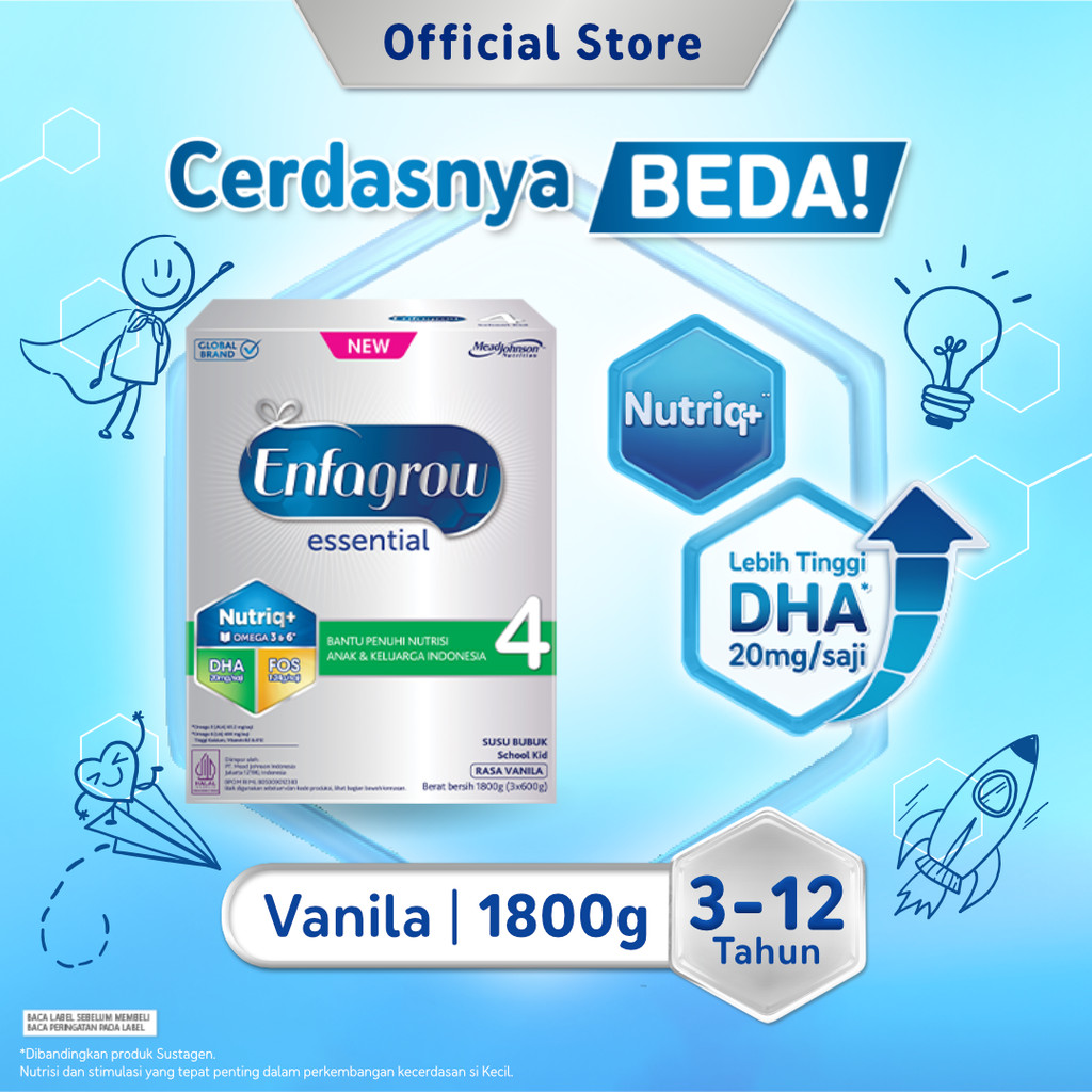 Enfagrow Essential 4 Susu Formula Rasa Vanila 1800gr