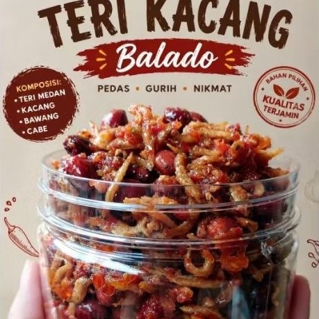 Sambel teri Medan kacang balado/teri Medan kacang balado crispy. 250gram