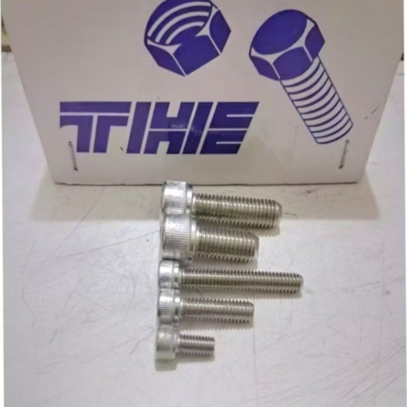 Baut L stainless m8x15 baut 12 kepala kunci L panjang 15 mm