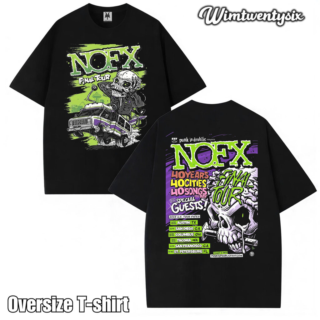 KAOS OVERSIZE NOFX FINAL TOUR VINTAGE TEE
