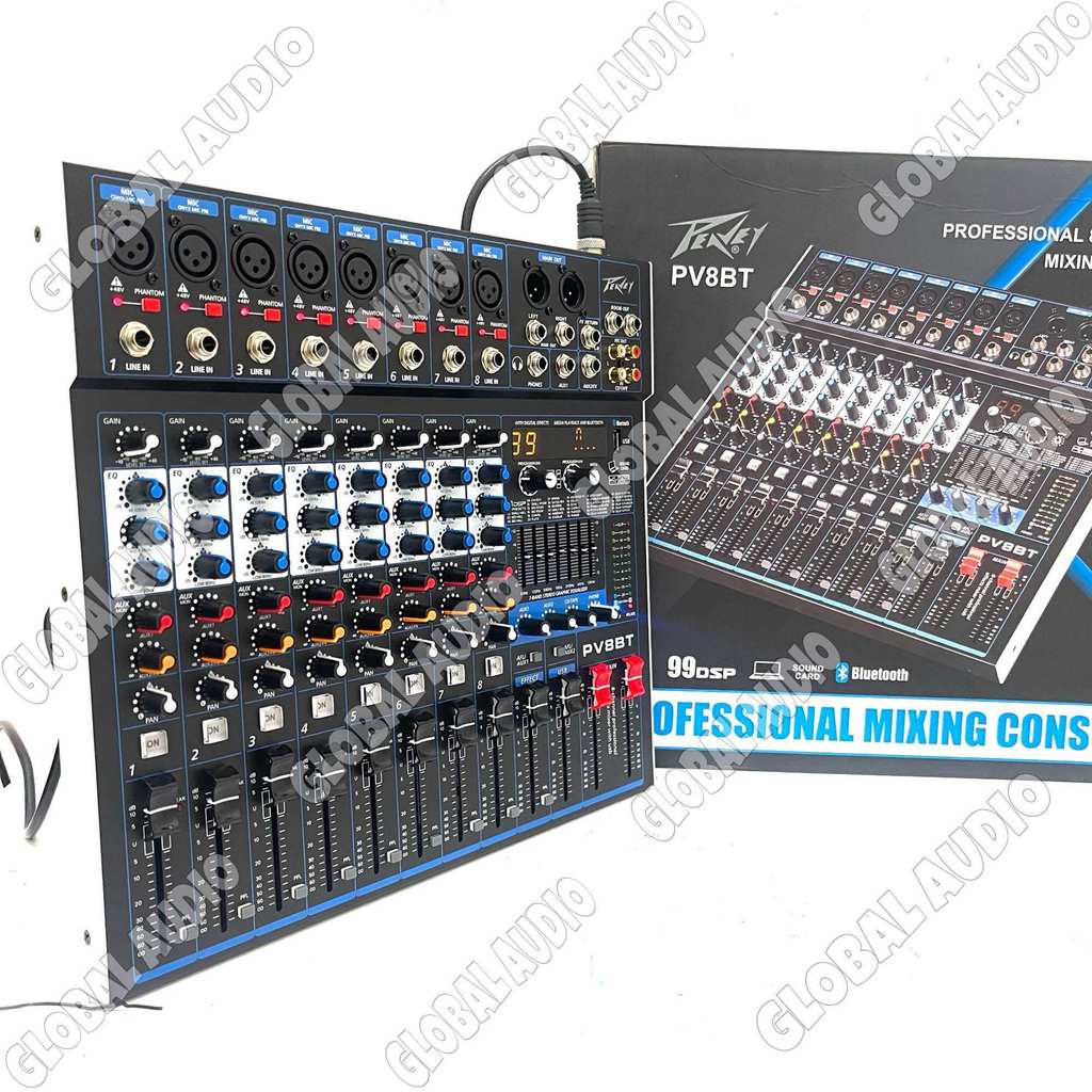 Mixer Audio PEAVEY PV8BT with Soundcard Mixing 8channel / Peavey Pv8bt pv8bt bagus murah( Bisa COD )