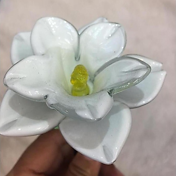 Bunga Mawar Kristal / Bunga Mawar Kaca tinggi 35 cm