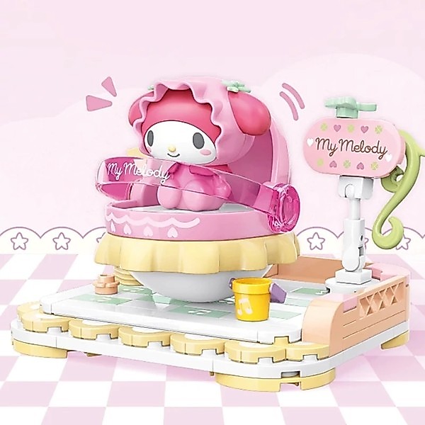 BNS Series Top Toy Sanrio Charaters Shaky Bed Building Blocks - Melody