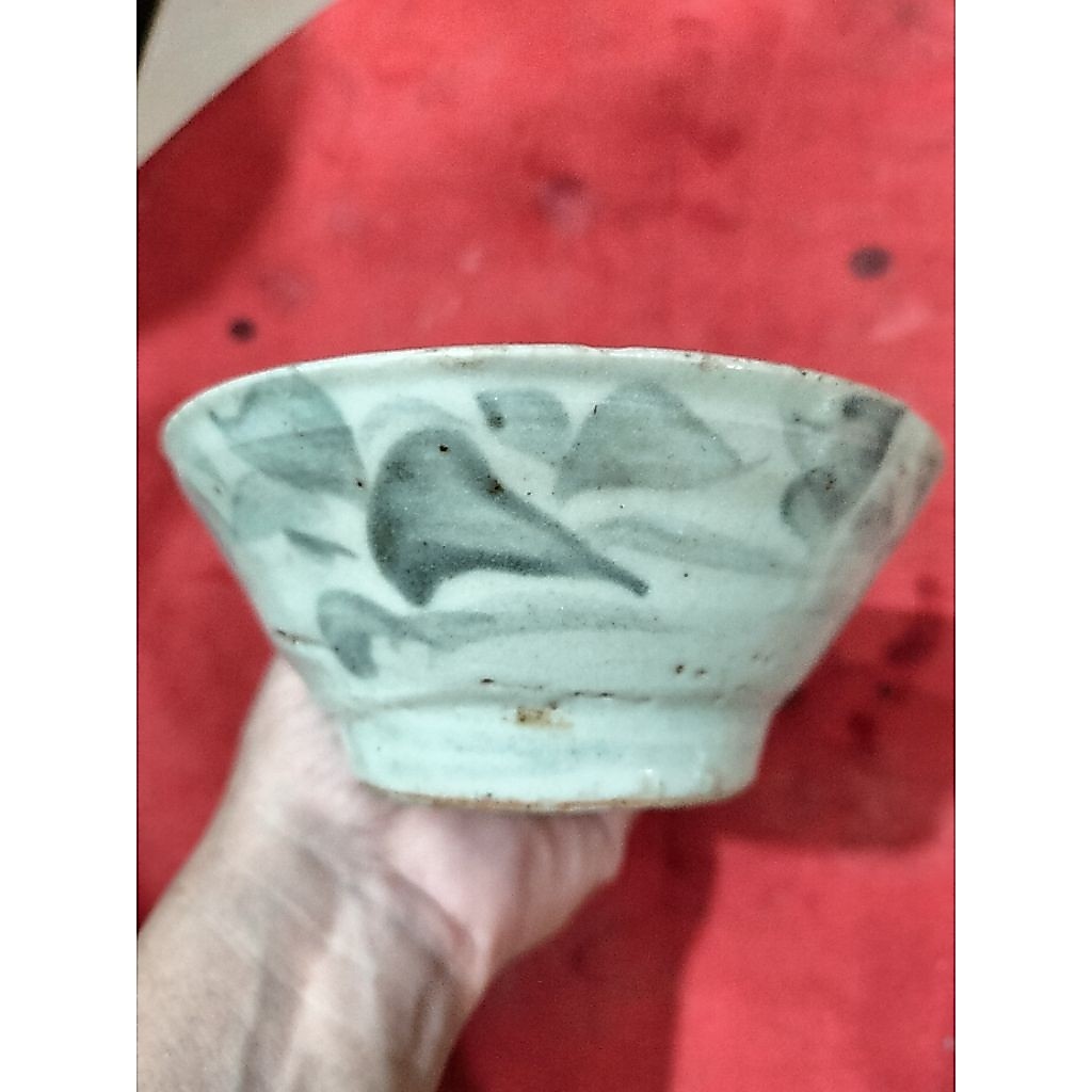 Mangkok kuno china dinasti Ming porselen 12.7cm temuan sungai