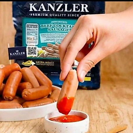 SOSIS BEEF COCKTAIL 250gr KANZLER sosis mini sapi kanzler beef cocktail 250gr sosis cimory