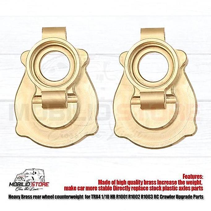 Heavy Brass Rear Wheel Counterweight for Huangbo HBR 1/10 RC Crawler