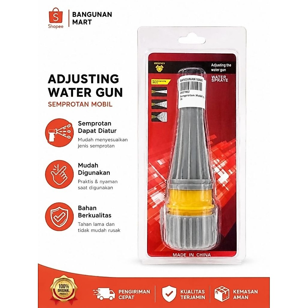 Semprotan air Adjustable/ kepala semprotan selang air multifungsi