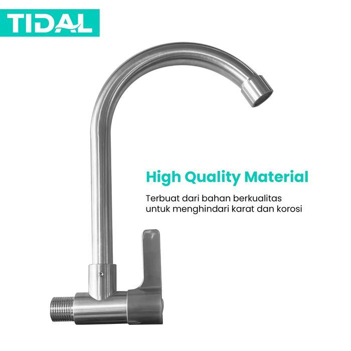 TerbaruTIDAL Kitchen Faucet / Keran Air Dapur Tembok Angsa Tidal Kran Black Hitam TD023 / TD142 - TD