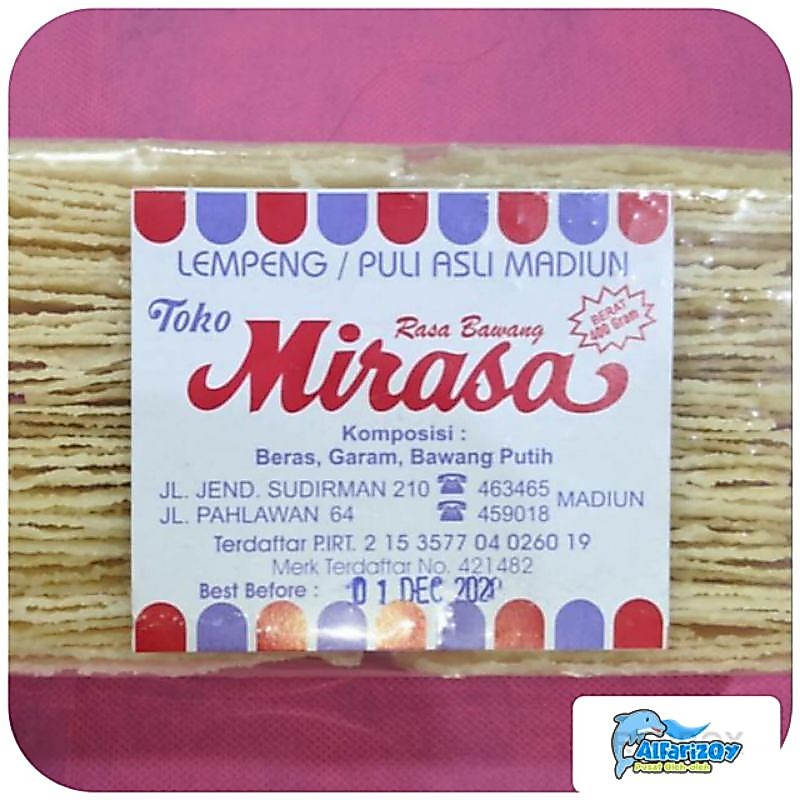 Lempeng puli / krupuk puli mirasa / krupuk puli mentah