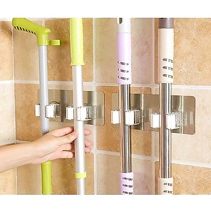 Magic Hook Gantungan Hook Holder sapu alat pel Tiang Dinding 1Pc