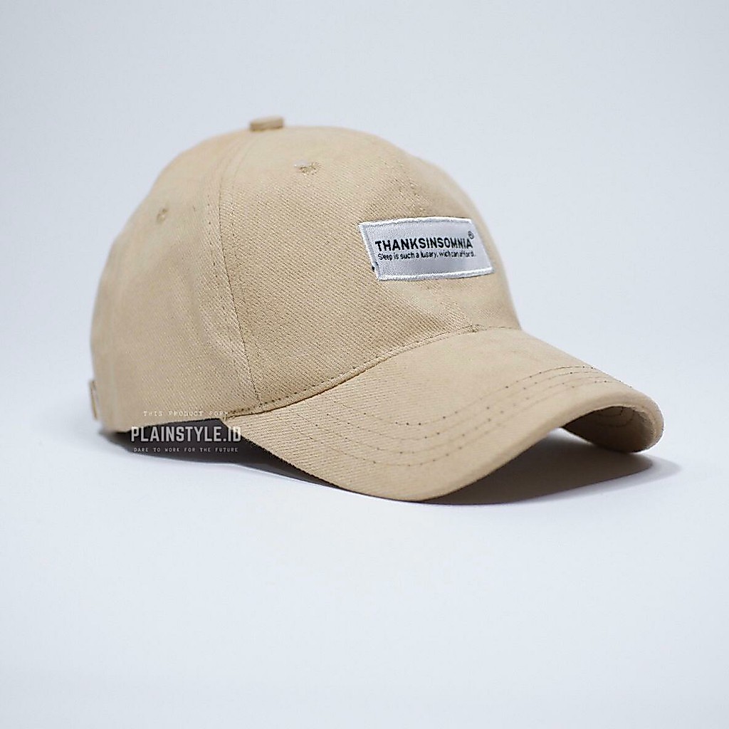 (COD) TOPI baseball Caps DISTRO THANKSINSOMNIA CREAM full bordir pria dan wanita