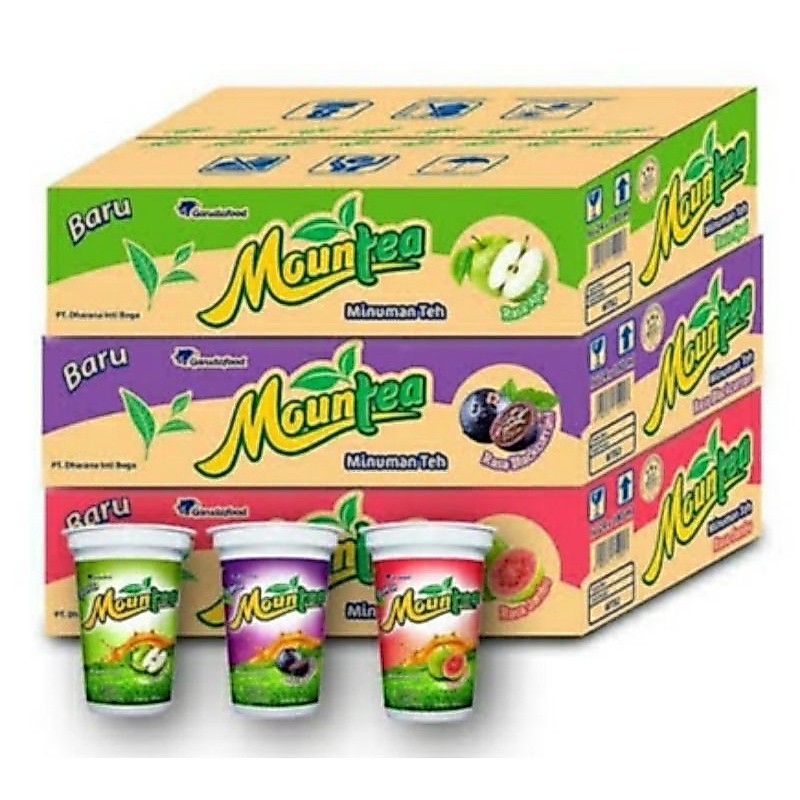 [1 kardus] Teh Mountea rasa Apel / Blackcurrant / Teh Manis