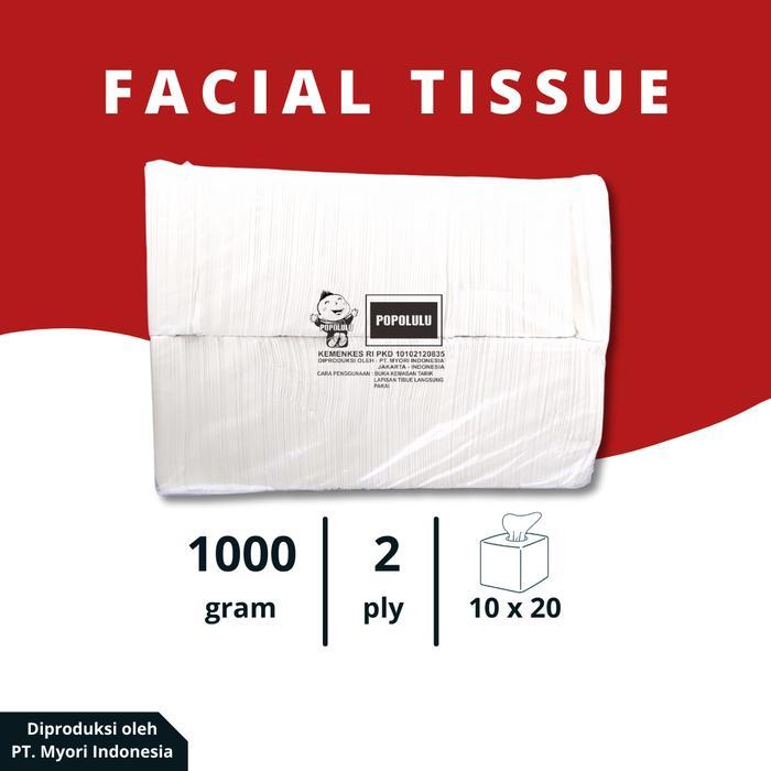 Tissue 1kg / 1000gr POPOLULU Facial Tissue - POP UP 10 x 20