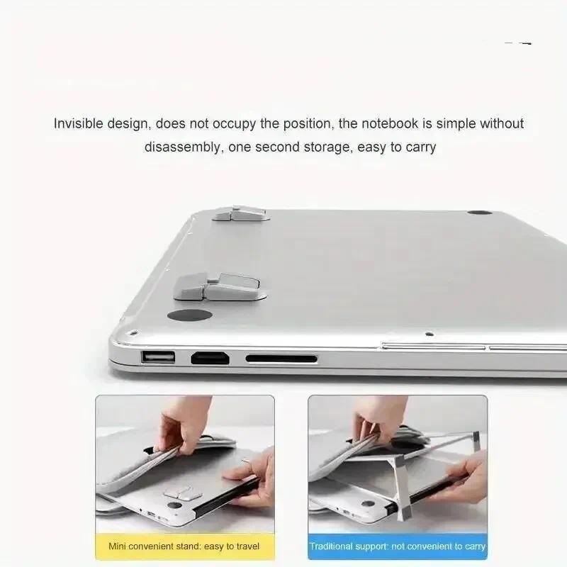 2pcs/Set Laptop Stand for Computer Keyboard Stand Riser Aluminum Mini Portable Laptop Stands for Not