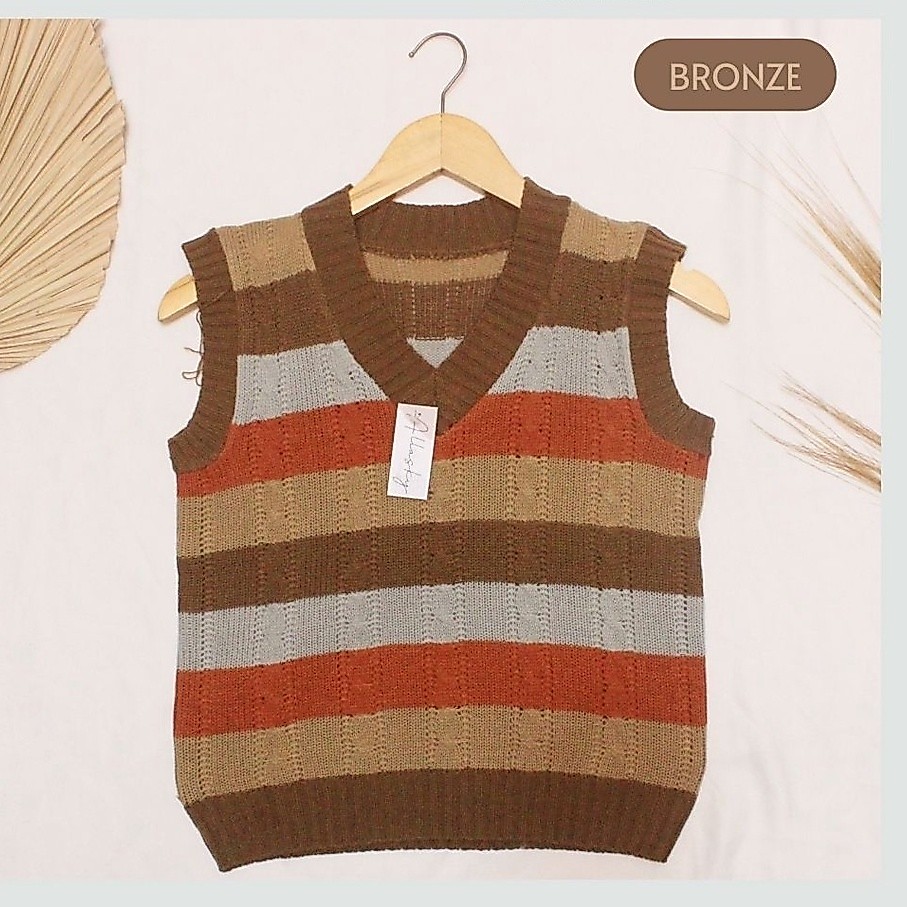 Rompi Pelangi Anak Usia 2-12tahun / Vest Rainbow Rajut Anak  / Rompi Rajut Anak / Vest Anak Korean S