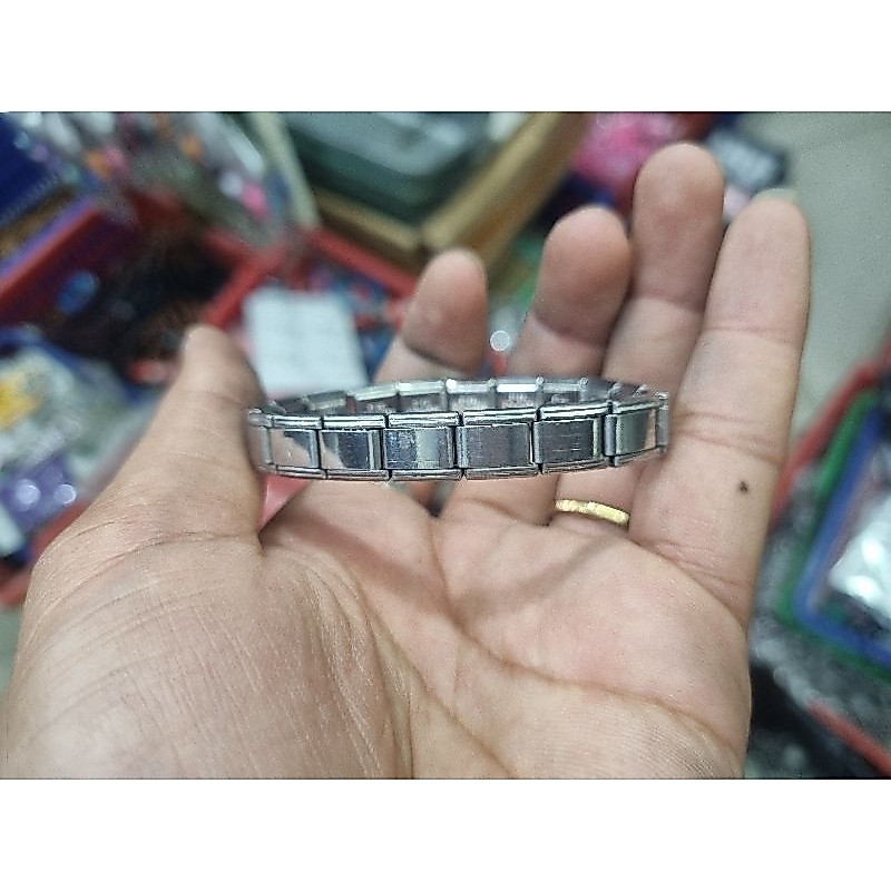 Ecerann Gelang titanium italian charm polos / gelang per titanium polos