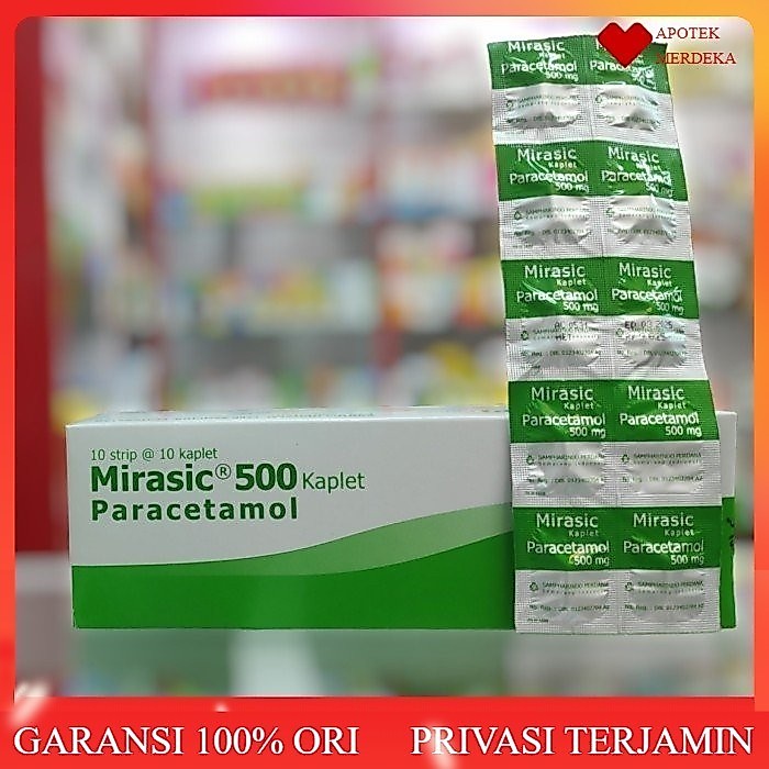 mirasic paracetamol / mirasik strip / mirasic hijau 10 tablet