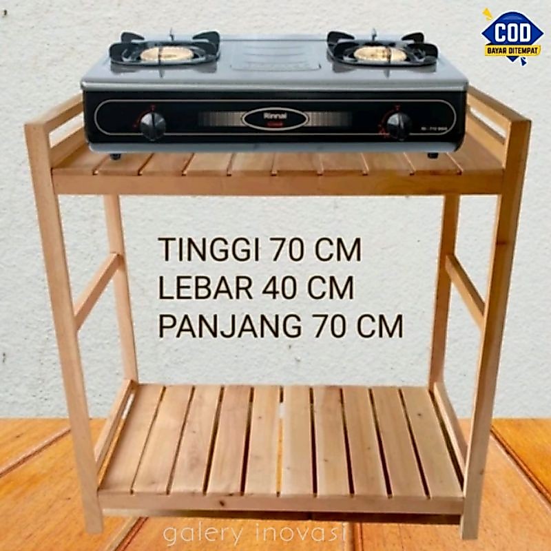 Rak kompor gas 2 susun / meja kompor gas tempat kompor / rak tingkat serbaguna
