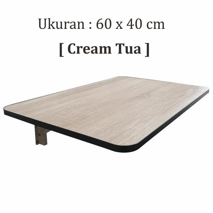 C o Meja Dinding Lipat  / Meja Ambalan / Meja Laptop Lipat A1046 - Cream Tua, 59x39.5x1.2 cmterbaikk