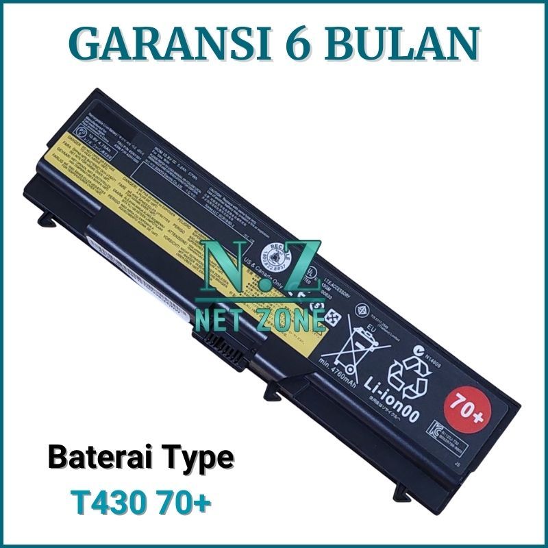 Baterai Battery Laptop T430 T410 T420 T510 70+ -NZONE