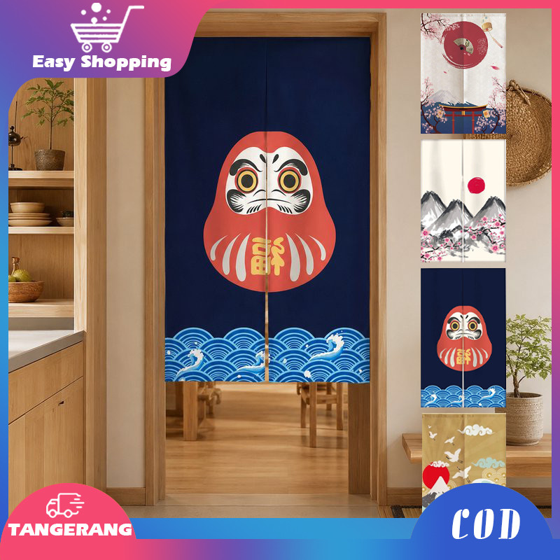 Gorden Pintu Tirai Noren Jepang Hordeng Pintu Kamar Pembatas Ruangan Untuk Dapur Kamar Tidur