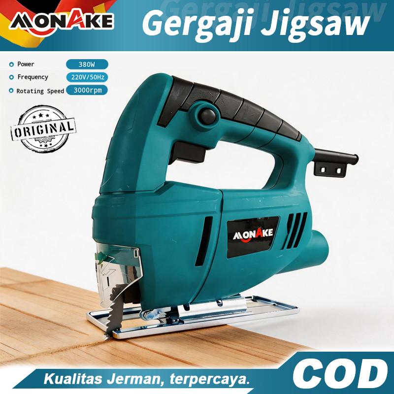 Monake Jerman Gergaji Ukir Mesin Jigsaw Gergaji Triplek Potong Kayu Listrik Jig Saw Machine