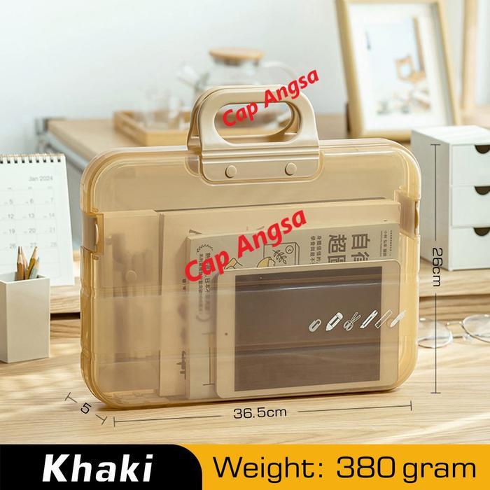 [CAP ANGSA] Map Koper Simpan Dokumen Travel A4 Hardcase Anti Debu | File Folder Organizer Transparan