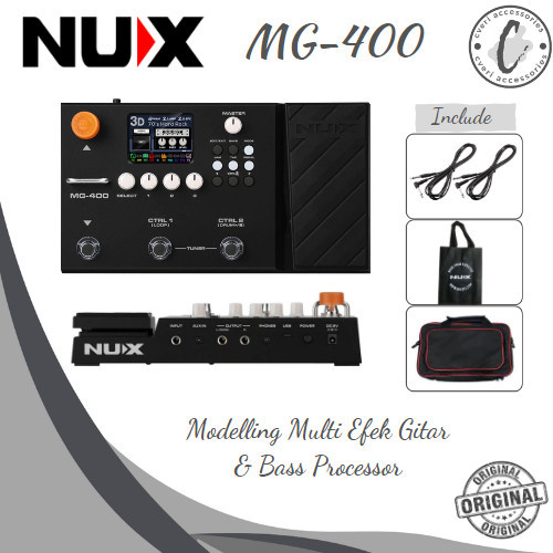 NUX MG400 Multi Gitar & Bass Efek Gitar Pedal Nux MG-400