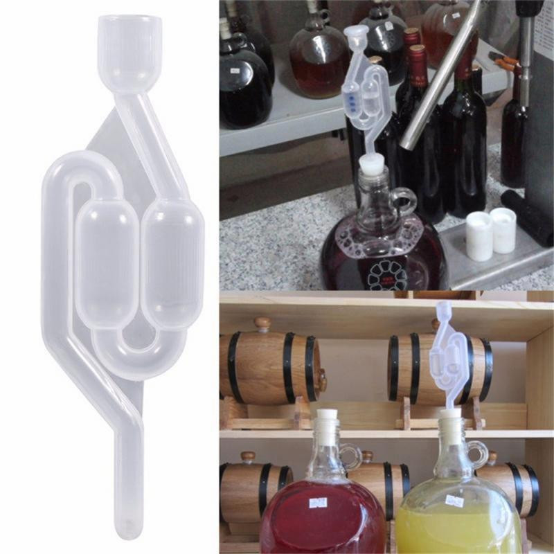 5 Pcs Katup Fermentasi Wine Airlock Alat Fermentasi Anggur Bir Madu Segel Udara Otomatis Transparan