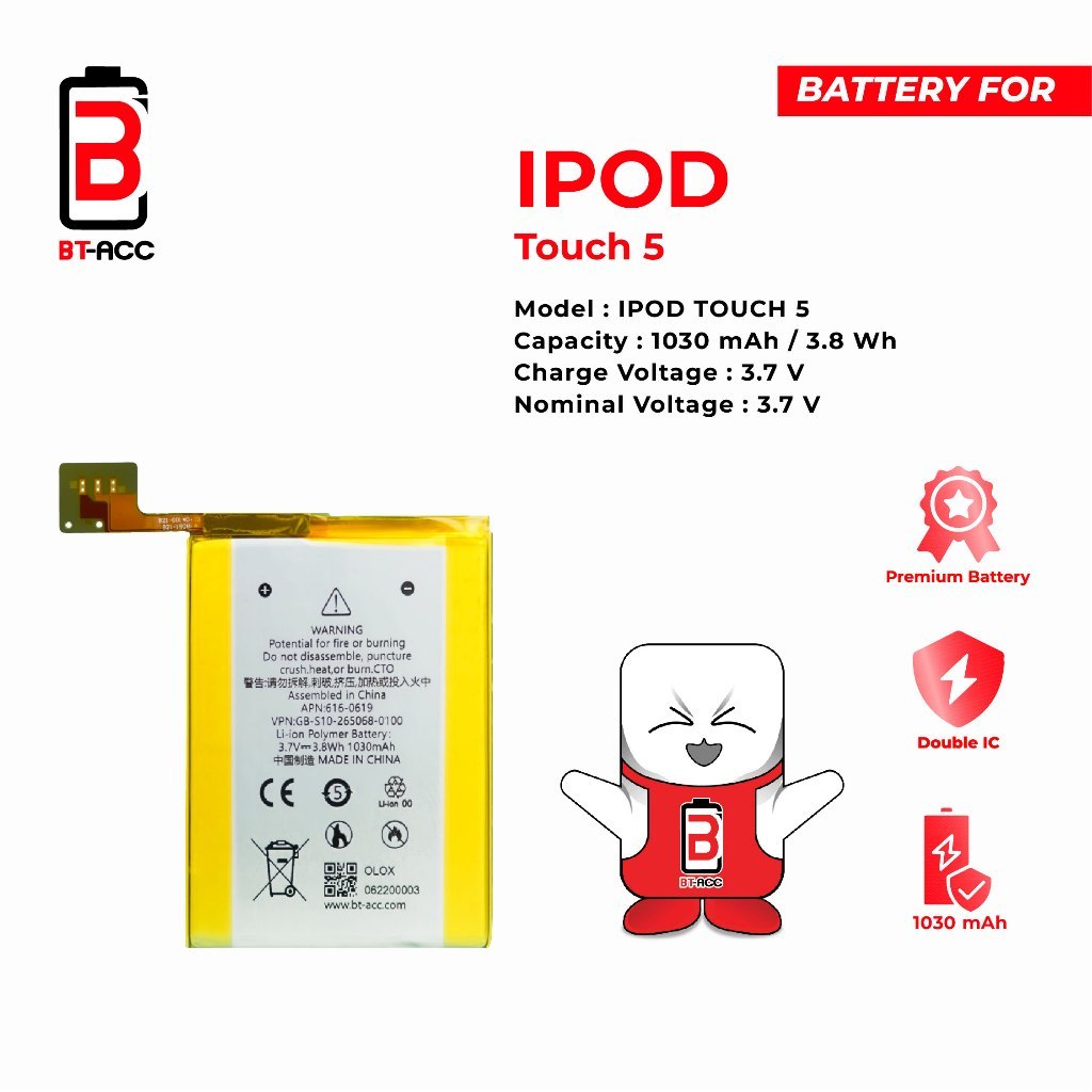 News Battery Baterai Batre For iPod Touch 5 1030 mAh