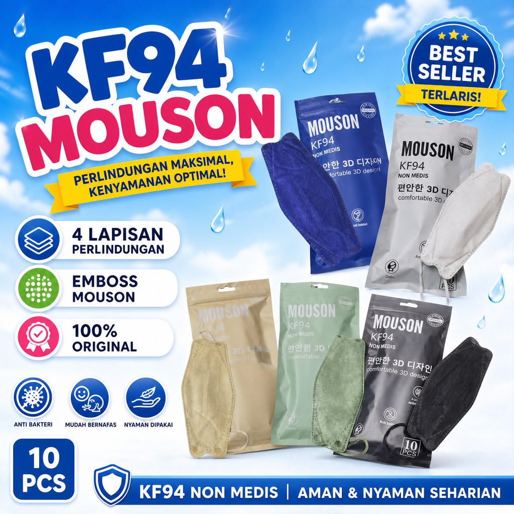 Masker Mouson KF94 | Masker KF94 Mouson | Masker KF94 | Masker Mouson - Premium Mask
