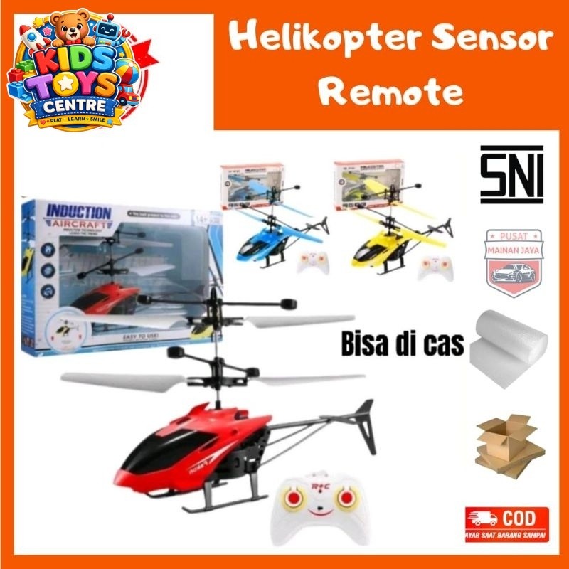 helikopter remote control sensor terbang bisa di cas murah