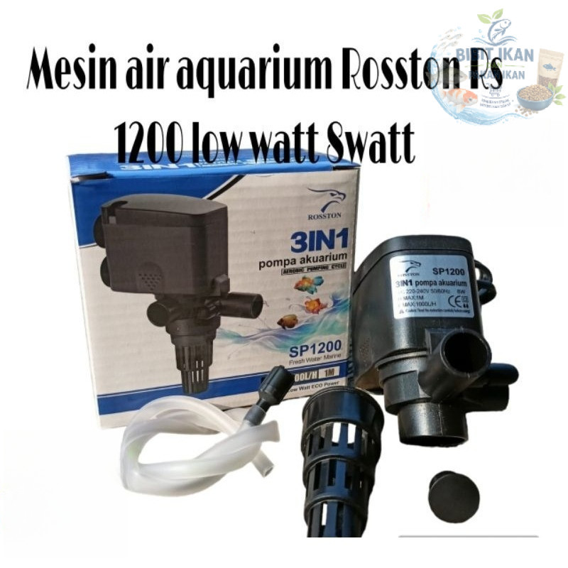 Mesin aquarium Rosston Rs 1200 Loww watt 8watt