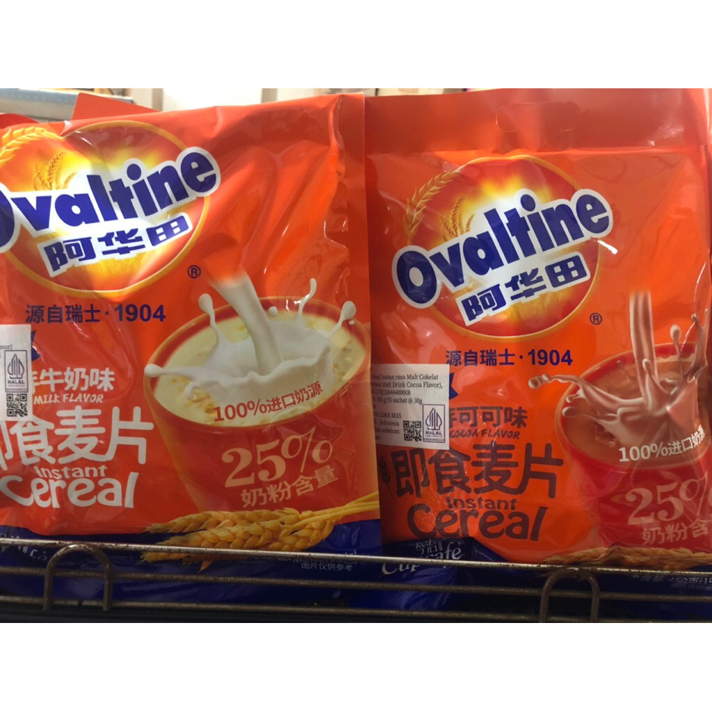Ovaltine Instan Oatmeal Malt 15 Sachet 450g