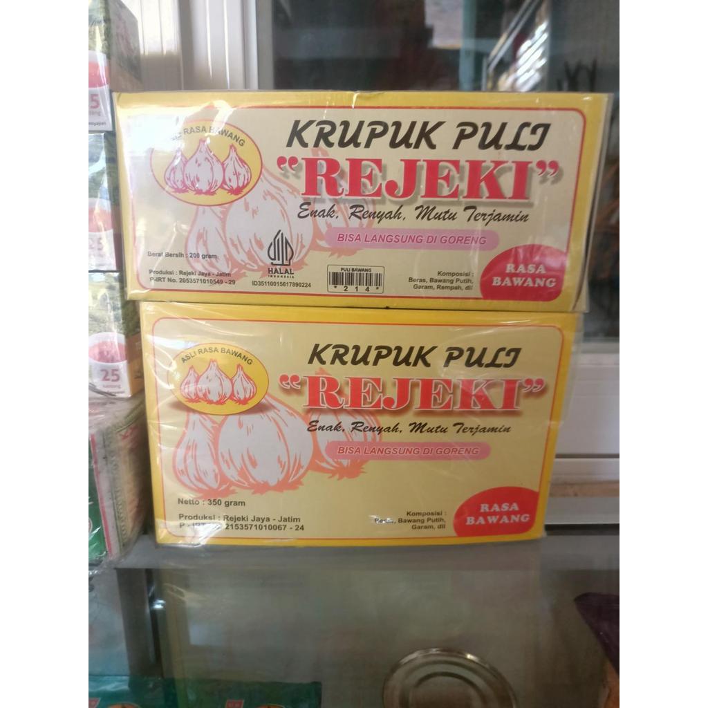 KRUPUK PULI "REJEKI" RASA BAWANG gendar Camilan Food Kerupuk Snacks Makanan