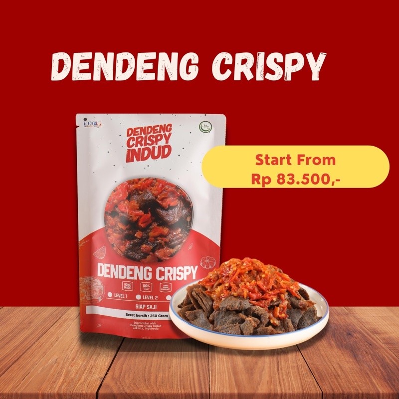 Dendeng Sapi Crispy / Kering Indud 125 Gram - 250 Gram - 500 Gram