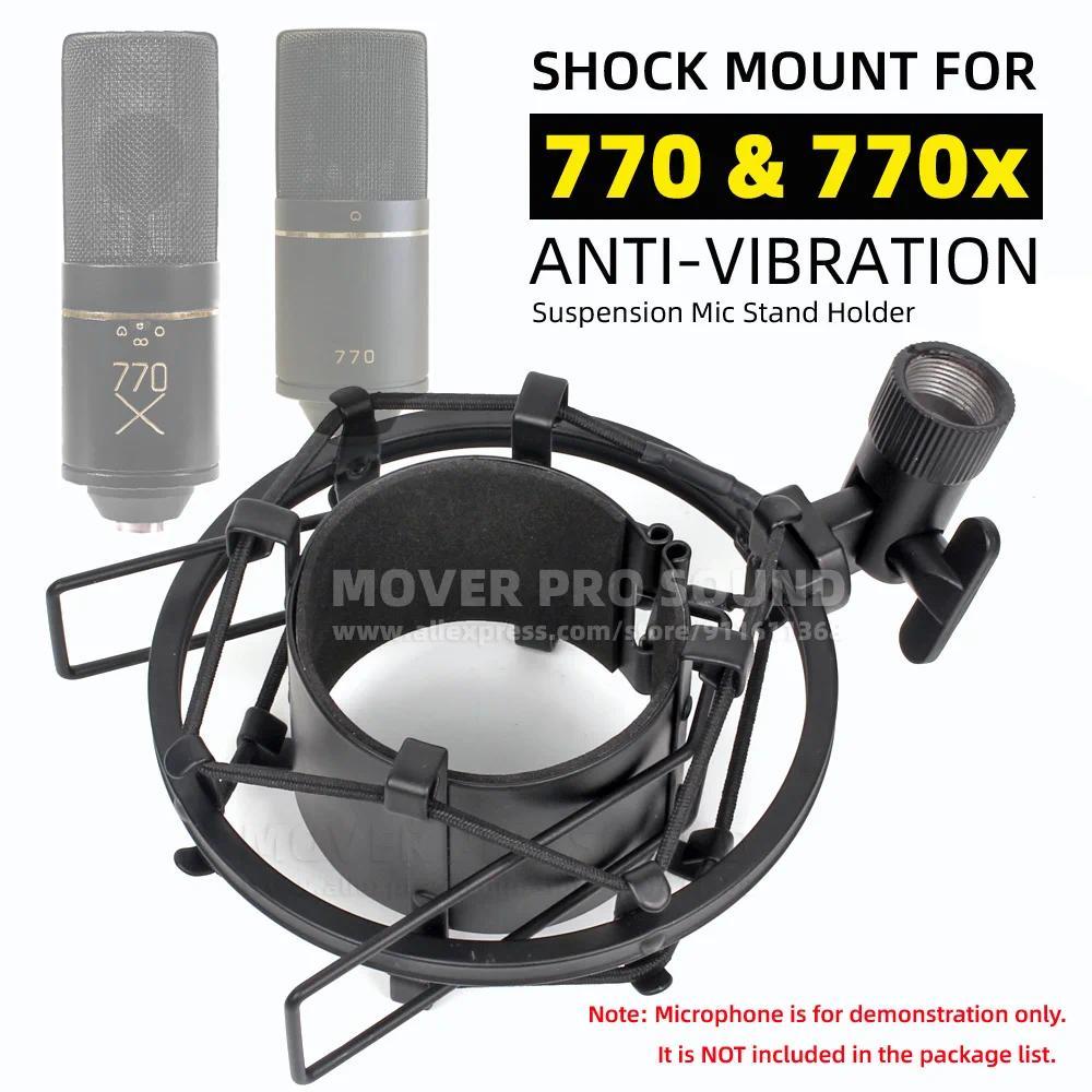 SnapVox Compatible With MXL 770 770X X Microphone Shock Mount Spider Anti Vibration Stand Mike Mic S