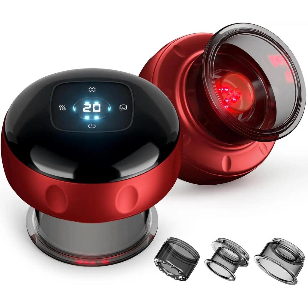 Smart Cupping Therapy Massager 7 in 1 Red Light Scraping Cupping Therapy Set for Targeted Pain Relie