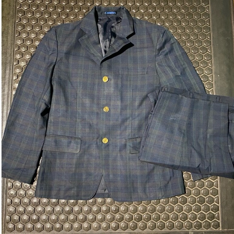 SETELAN MEWAH ZIO NAVY TARTAN BLAZER JAS CELANA BRANDED