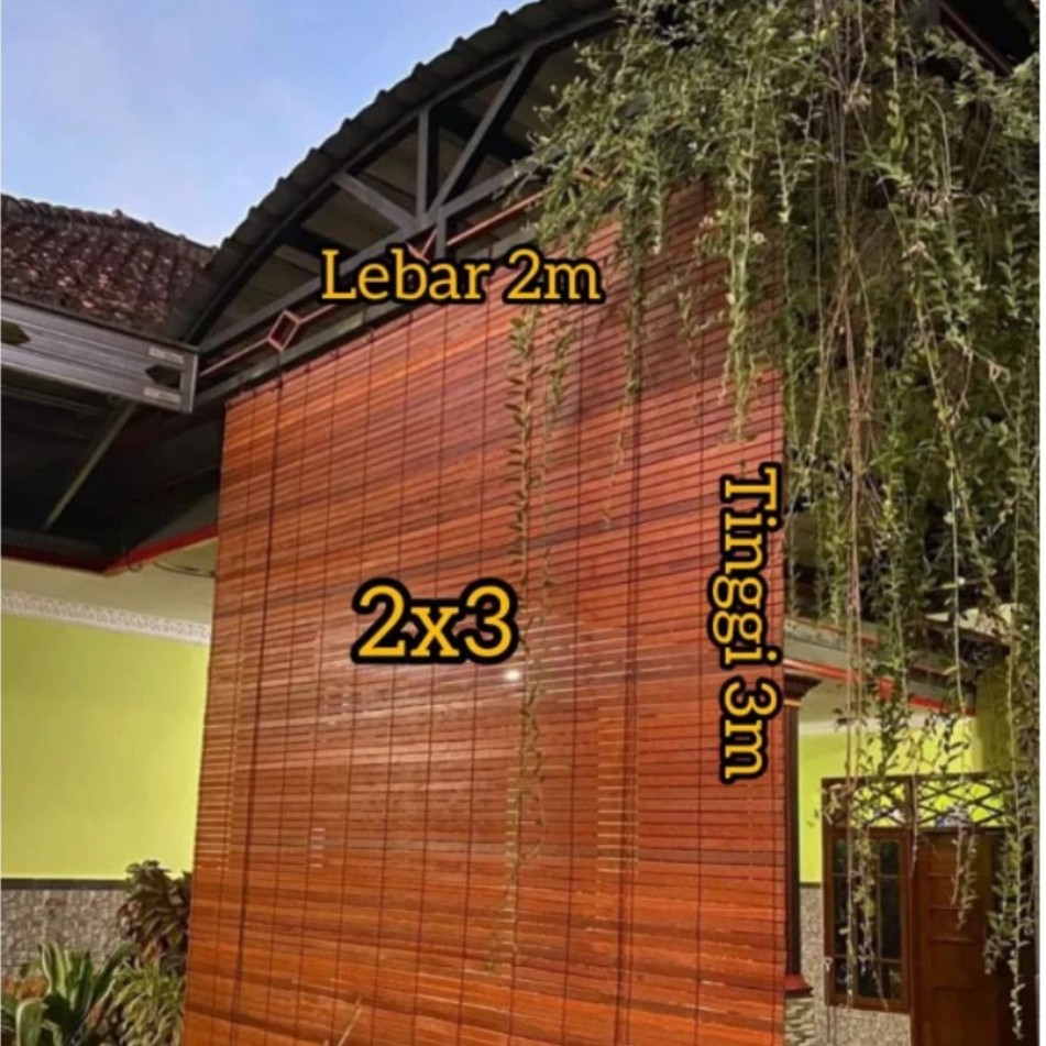 Tirai krey bambu gulung outdoor / Tirai bambu gulung