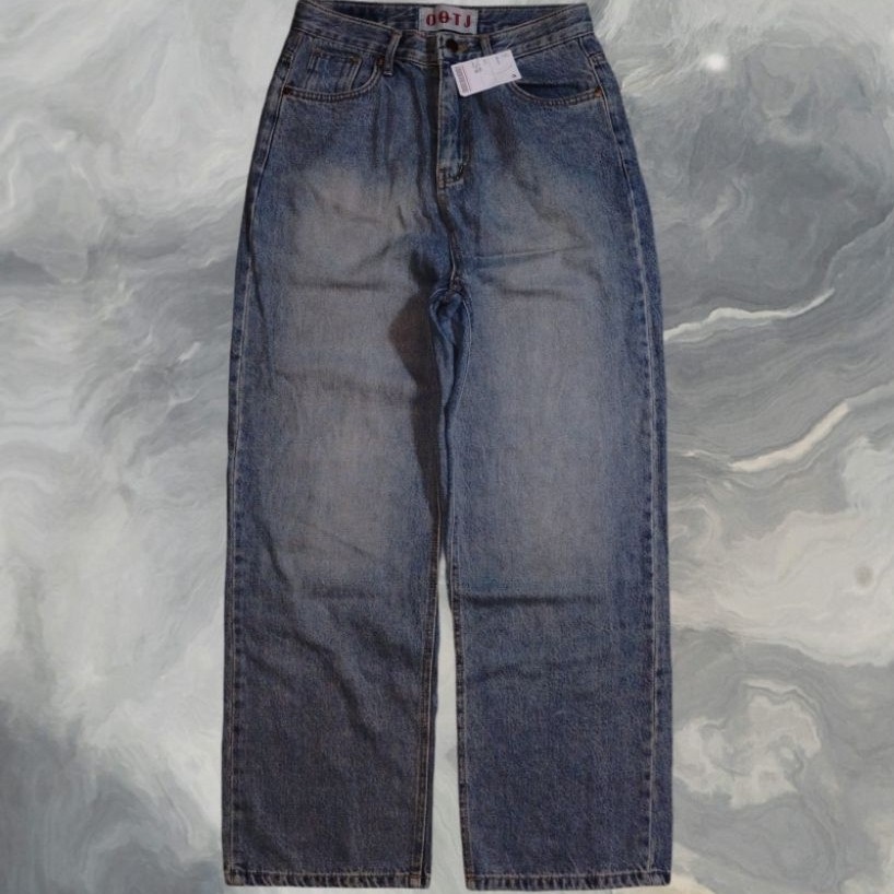Celana Baggy Retro Blue Jeans Gombrong OOTJ