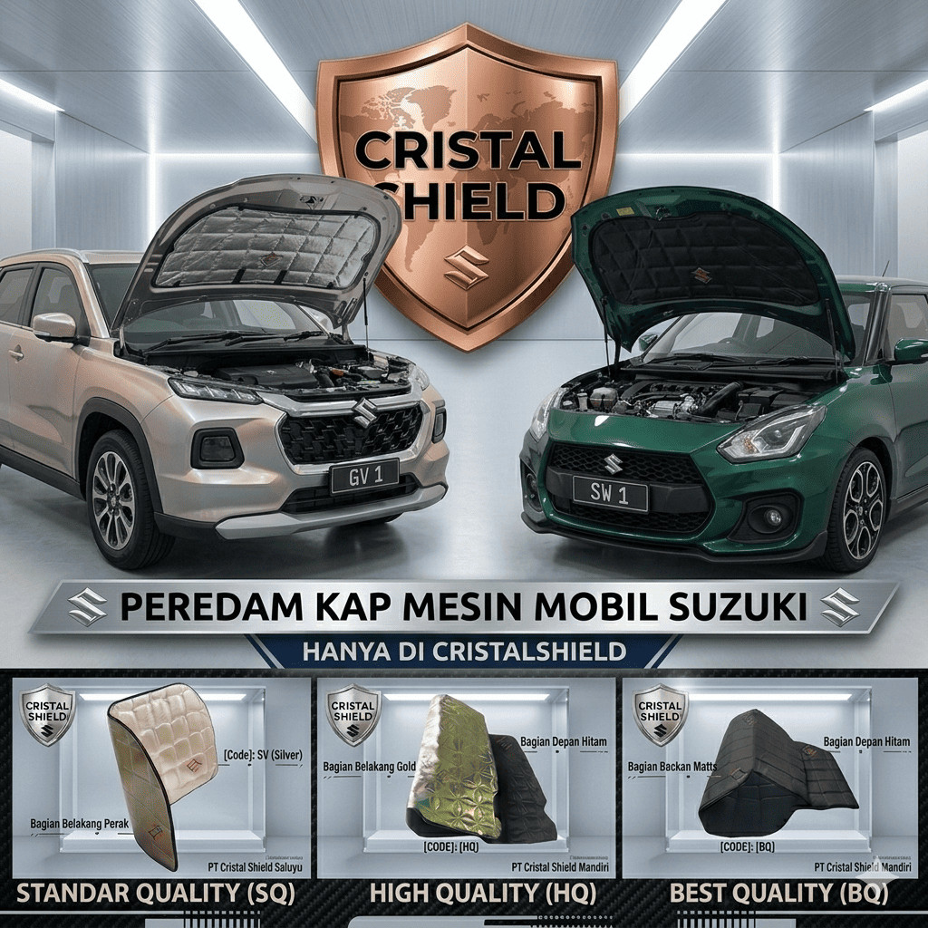 Original Peredam Kap Mesin SUZUKI ESCUDO / VITARA 93/97/05 Premiium Anti Panas CristalShield Bonus K