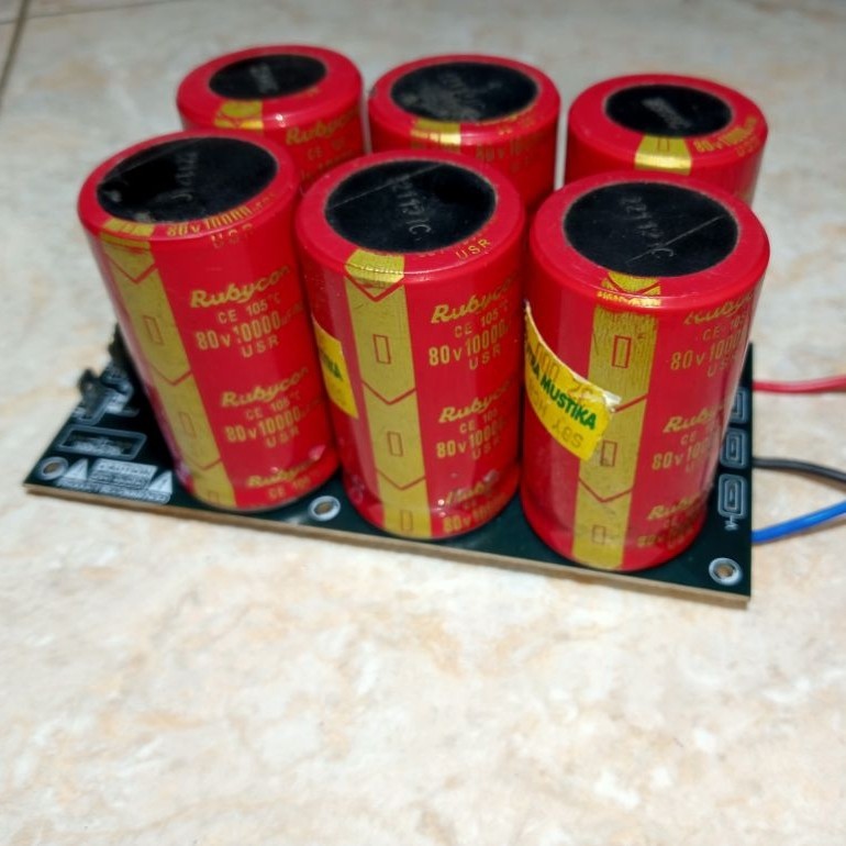 Kit psu 6 elco rubycon 80v 10000uf