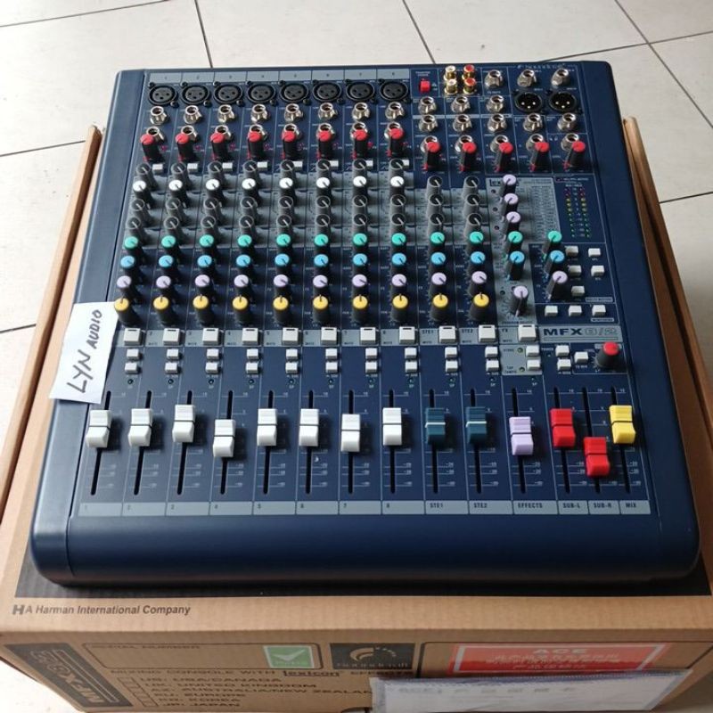 MIXER AUDIO SOUNDCRAFT MFX8 EFEK LEXICON MIXER 8 CHANNEL MFX 8