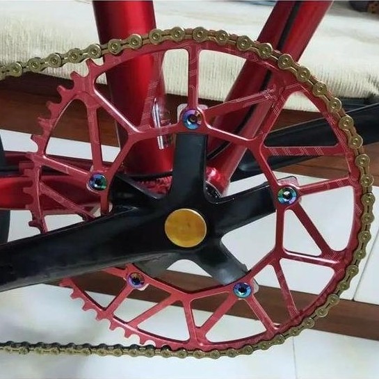 Litepro chainring Sepeda Lipat Gir Gear Depan Hollow BCD 130mm CNC