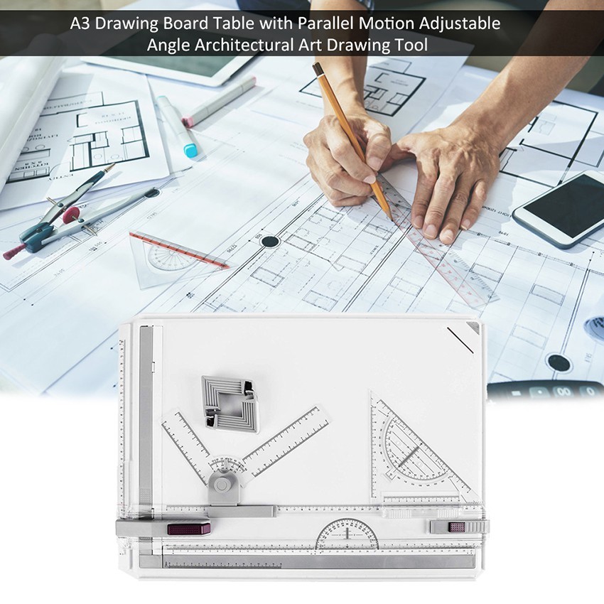 Meja Gambar Arsitek A3 Papan Gambar Teknik Profesional Desain Ergonomis Akurat Dan Stabil Awet