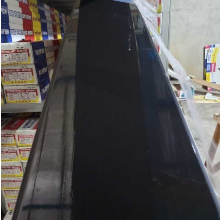 Plafon PVC Ecofon Panjang 3.95 meter hitam polos glossy (Mohon tanyakan stok seblm CO)